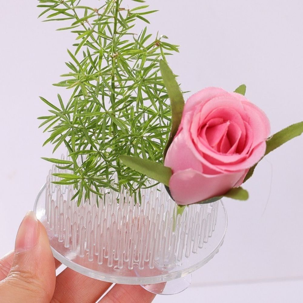 1/3 قطع حامل ساق زهور شفاف دائ - مراجعة Ikebana Vase Kenzan وسعره